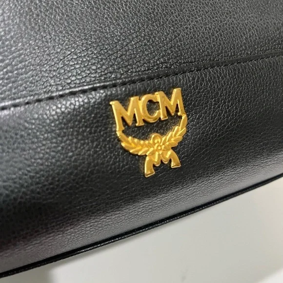 MCM BLACK LEATHER HANDBAG - Picture 9 of 14